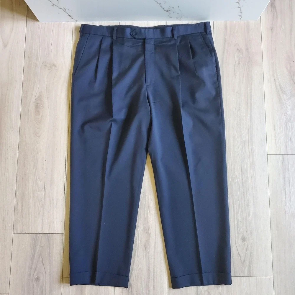 Brooks Brothers 1818 Madison Suit Mens 46R W41 Navy Wool Estrato Tailored USA